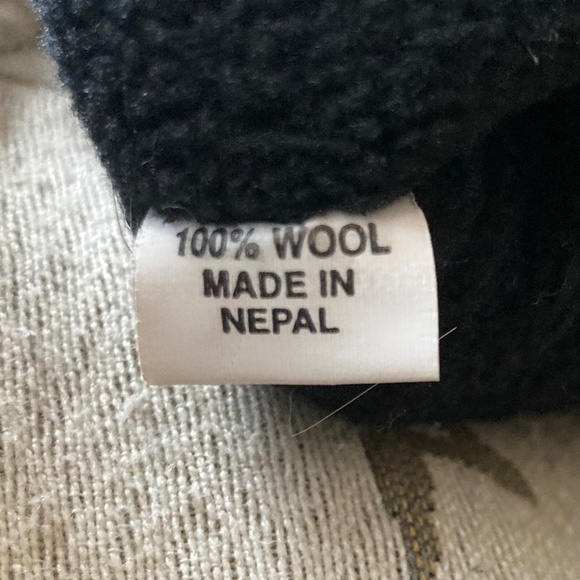 Wool Gloves Mittens Fleece Lining Convertible Handmade in Nepal Unisex - Picture 4 of 9